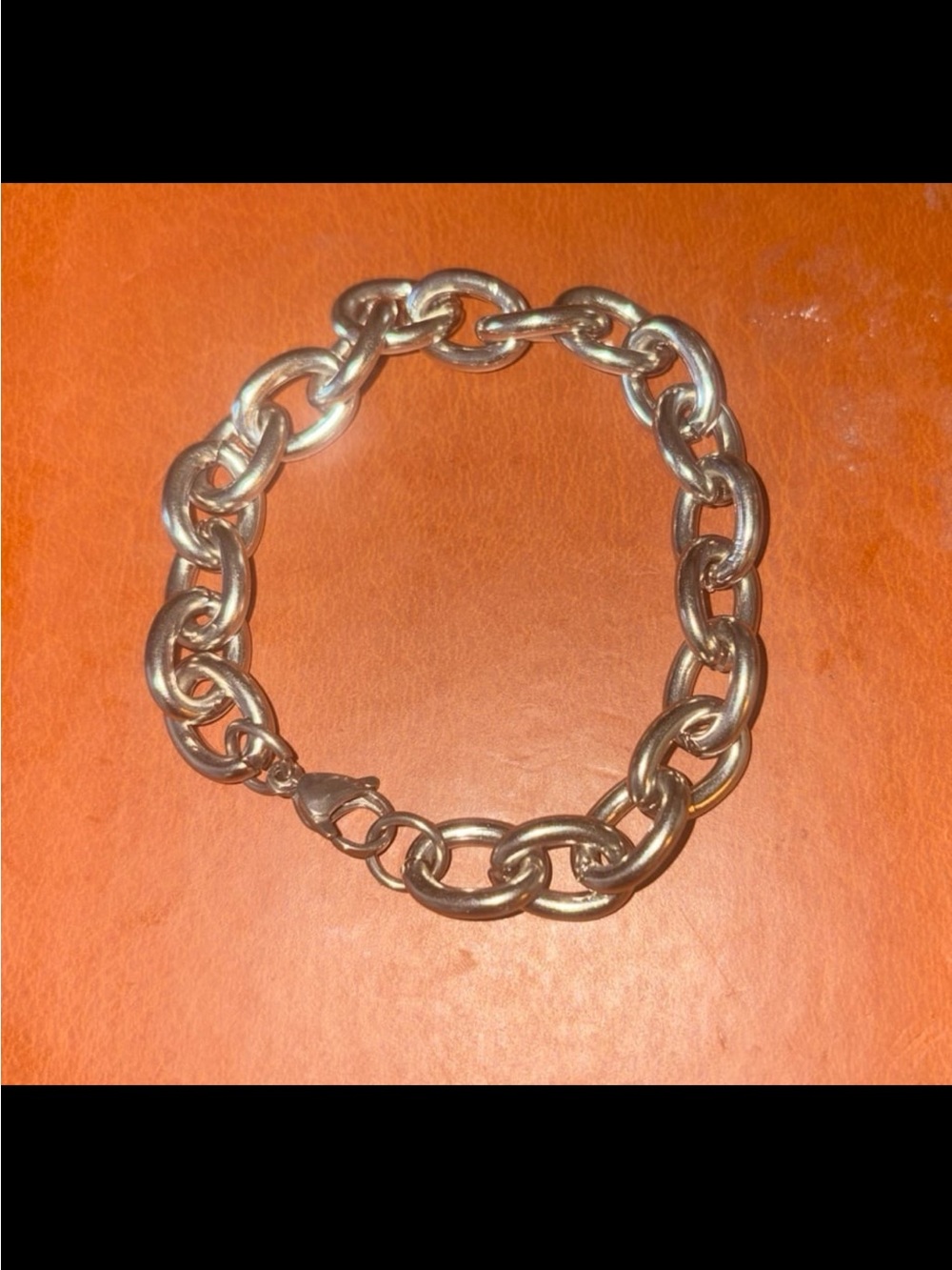 Chunky Silver Chain Link Bracelet - Picture 2 of 3